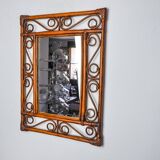 Bamboo mirror by Franco Albini for Bonacina, Italy 1960