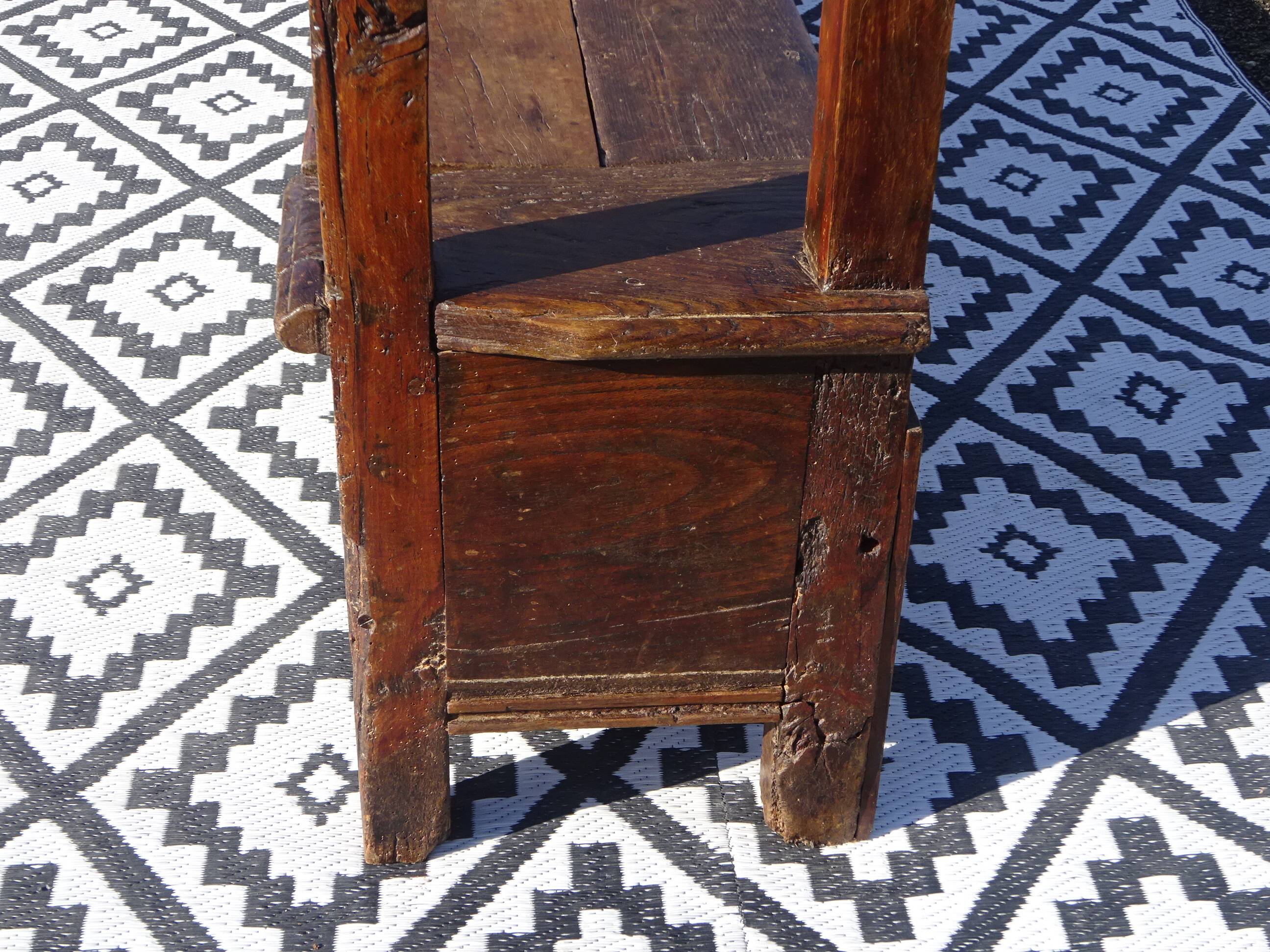 Oak solid wood storage bench
