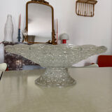 Plat en cristal sur pied