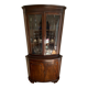 Vitrine Encoignure Anglaise - Vaisselier d’angle Acajou