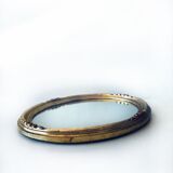Golden oval mirror - 36 x 47