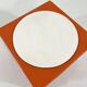 Orange and white stool Il Kubile by MIM Roma, 1970