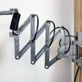 Grey Industrial Scissor Wall Lamp from Elektroinstala, 1960s