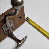 School wall coat rack, old, 3 hooks, 80 cm