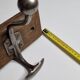 School wall coat rack, old, 3 hooks, 80 cm