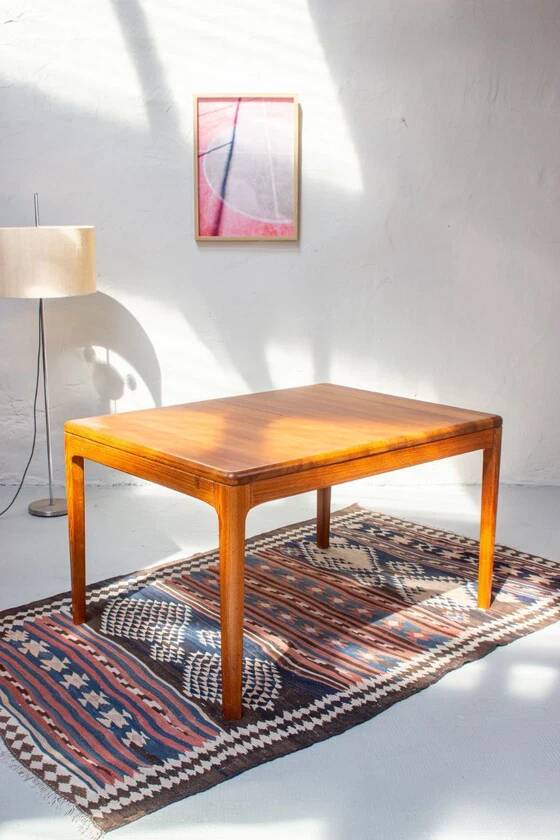 Vintage teak dining table, Danish Mid Century, 1960s, solid wood
