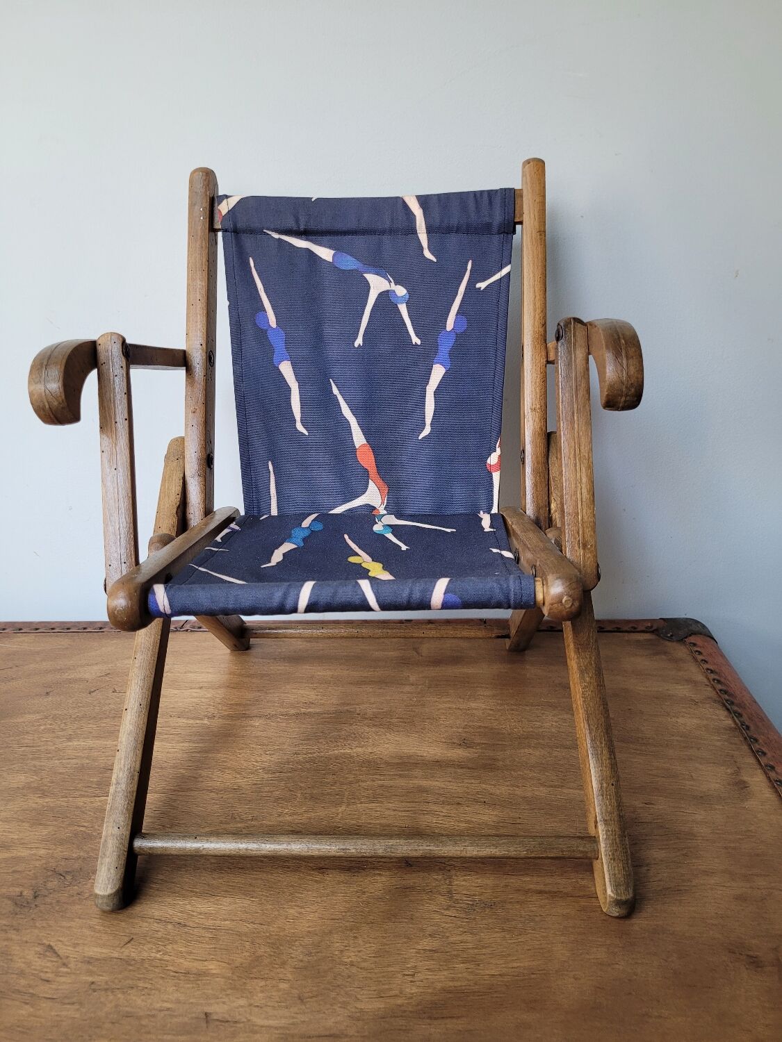 Antique folding chair, child