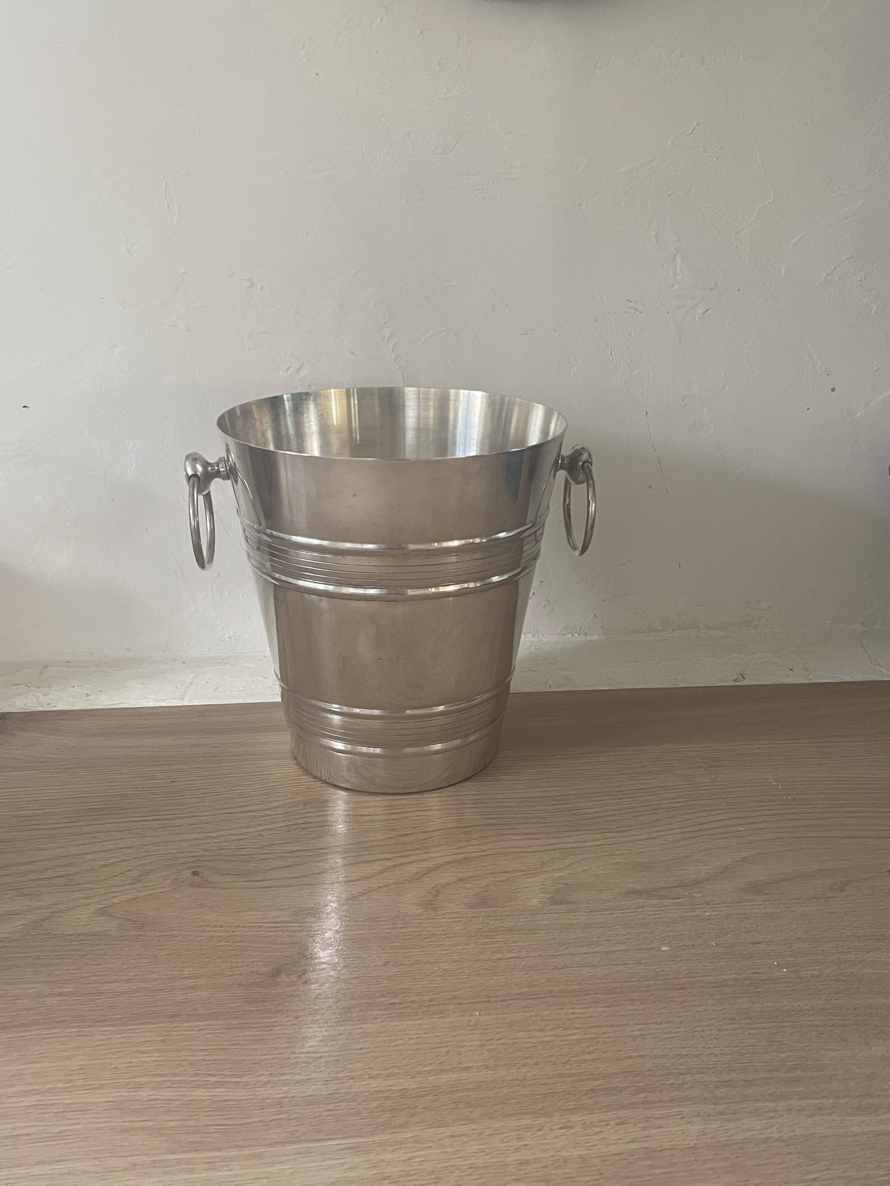 Alexandre Gelb silver metal champagne bucket