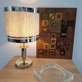 Lampes en lucite et métal chromé 70's