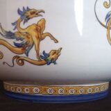 Renaissance Cache Pot in earthenware from Gien, year 1875