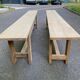 2 renovated farm benches in solid oak 200cm 20th century