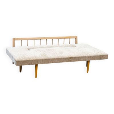 Canapé / lit de repos en bois allemand des années 1970