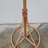 Vintage rattan coat rack - 1950s
