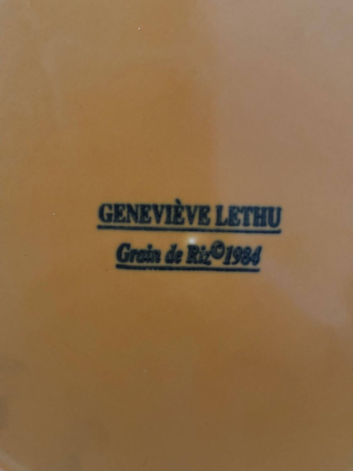 4 dinner plates and 3 dessert plates Geneviève Lethu
