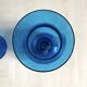 Pair of candle holders from the Biot glassworks, height 22 cm, diameter 15 cm.