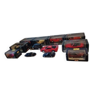 Set of 12 Burago metal cars