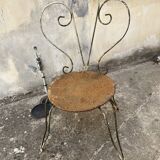 Old wrought iron garden chair
