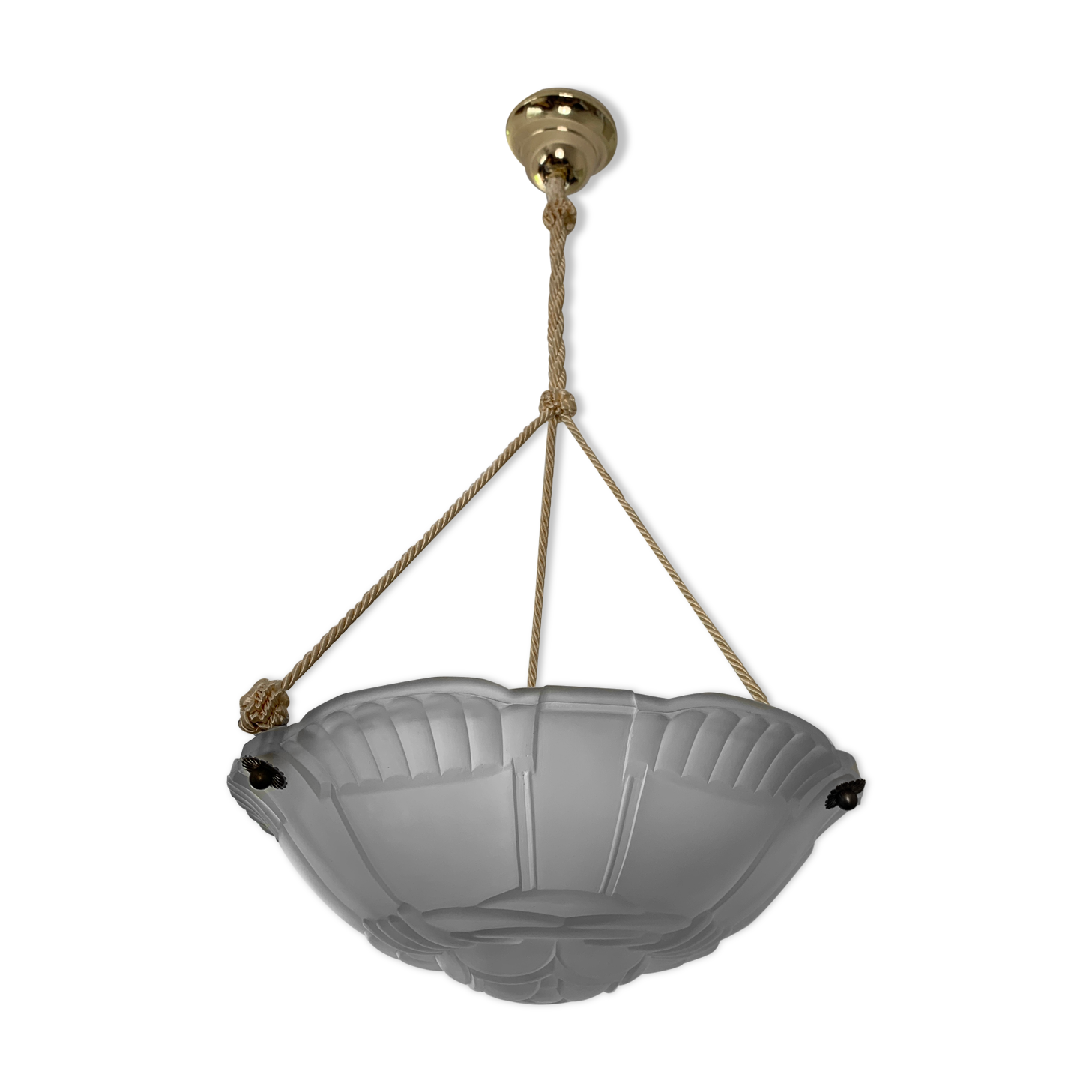 Hanging chandelier glass cacker preseated floral decoration art deco Artistar style