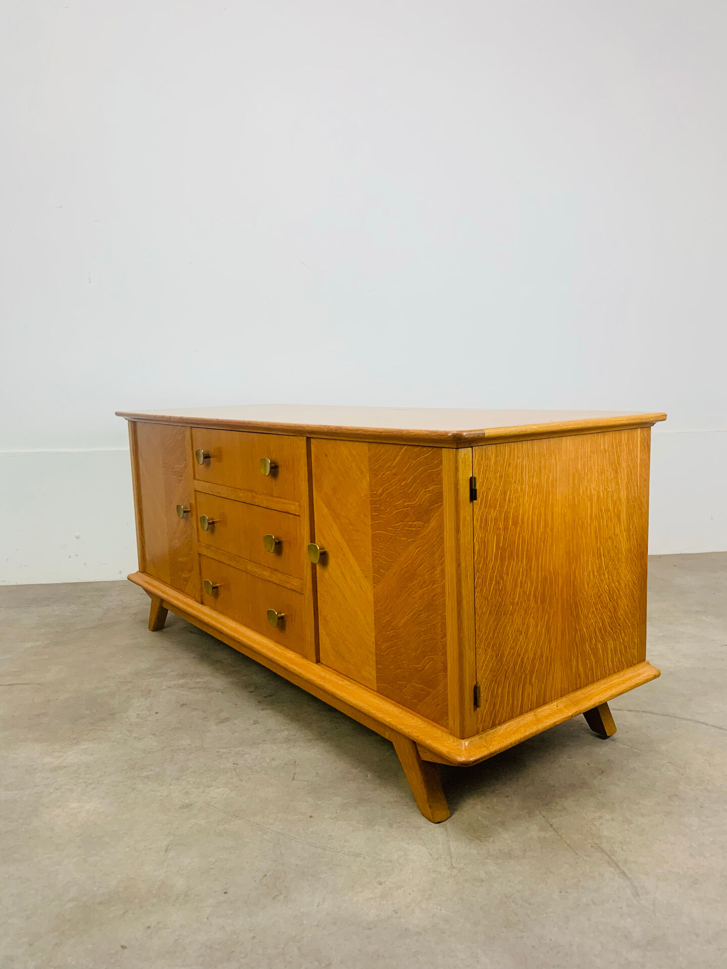 Enfilade en chêne blond, années 50, vintage 