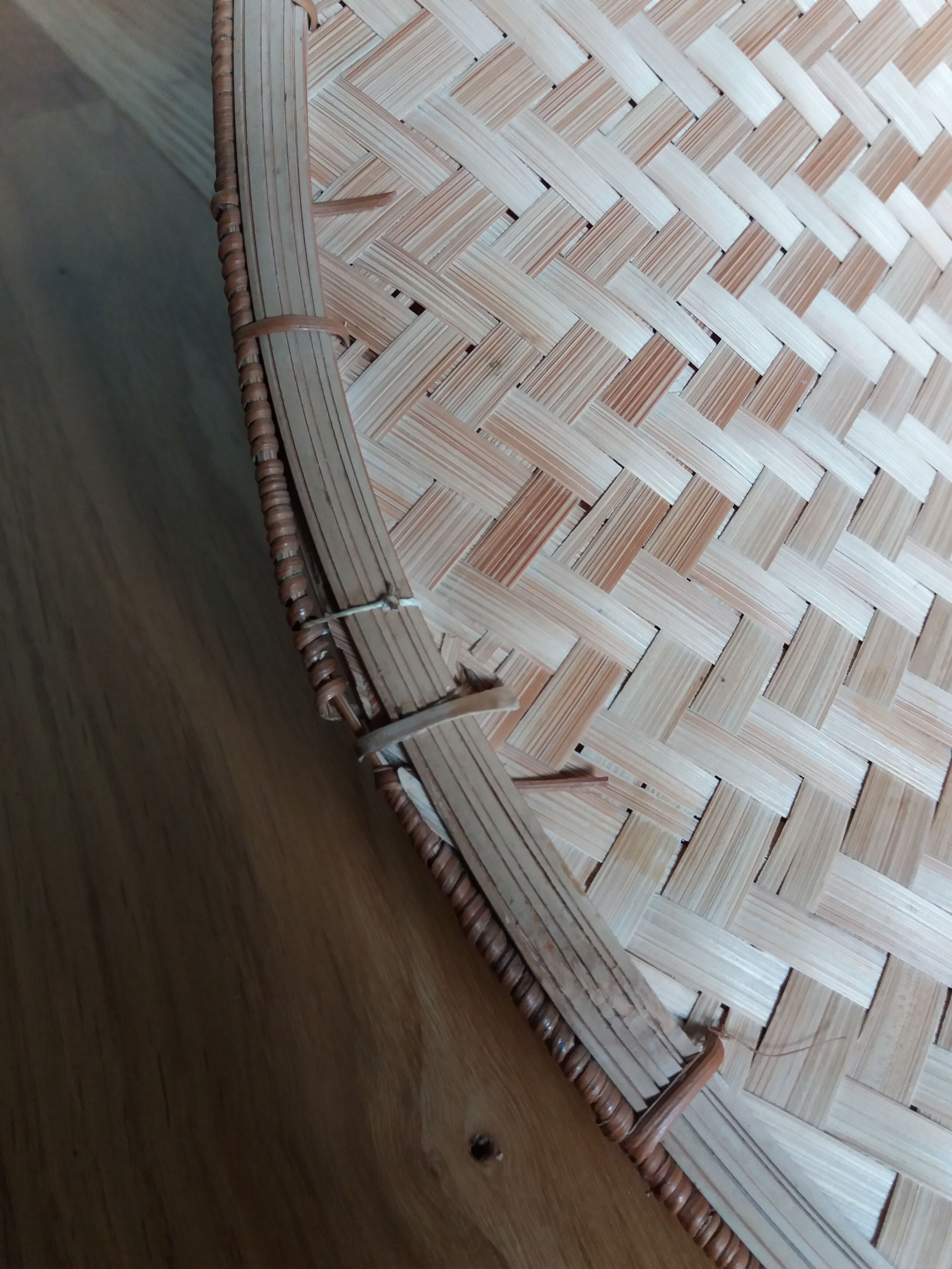 Conical shaped rattan suspension