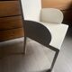 White wooden low chair 50s