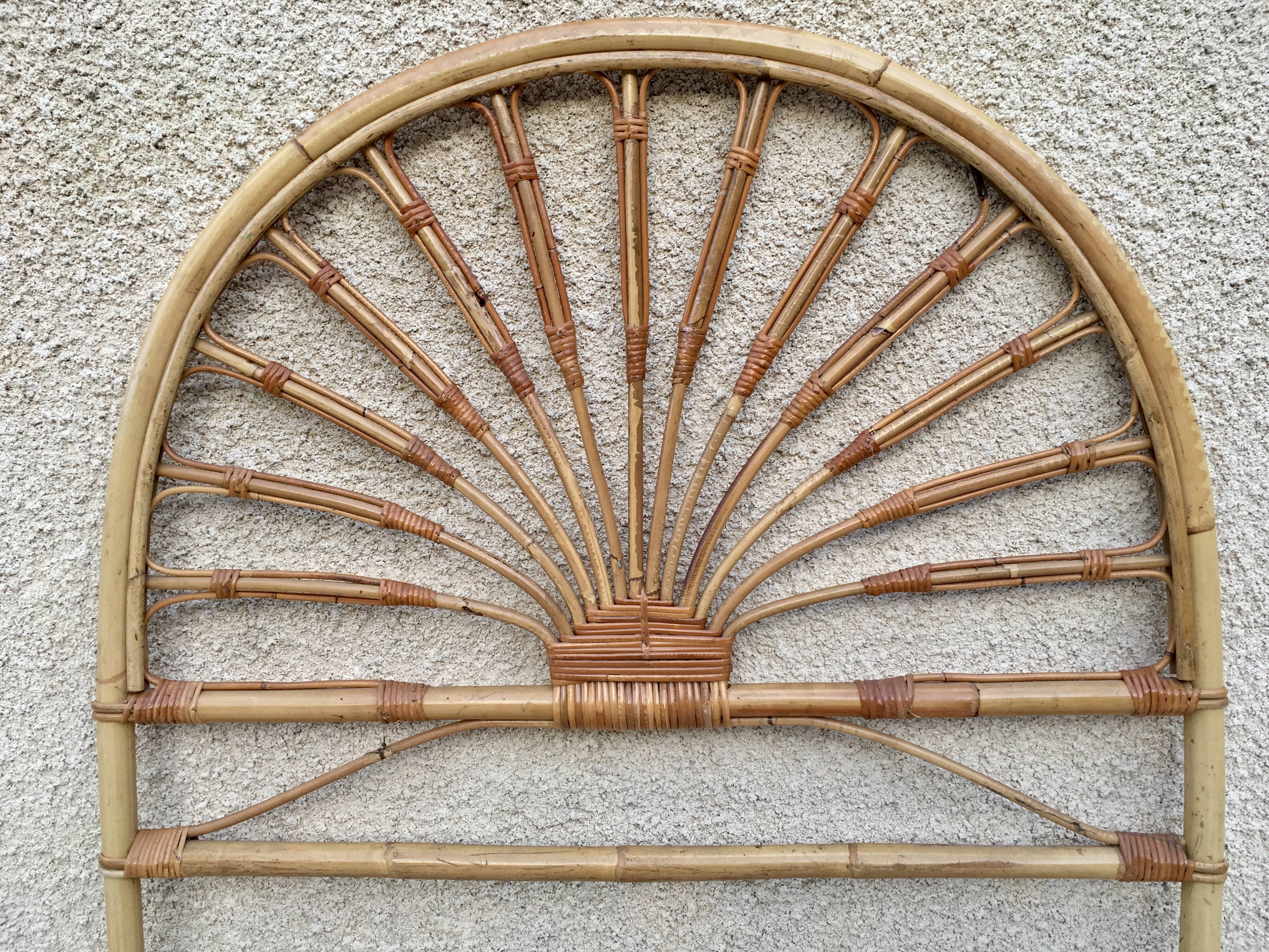 Headboard rattan 1 person