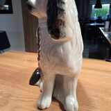 Pair of Staffordshire-type ceramic dogs - King Charles - 20th century