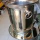 Silver metal champagne bucket