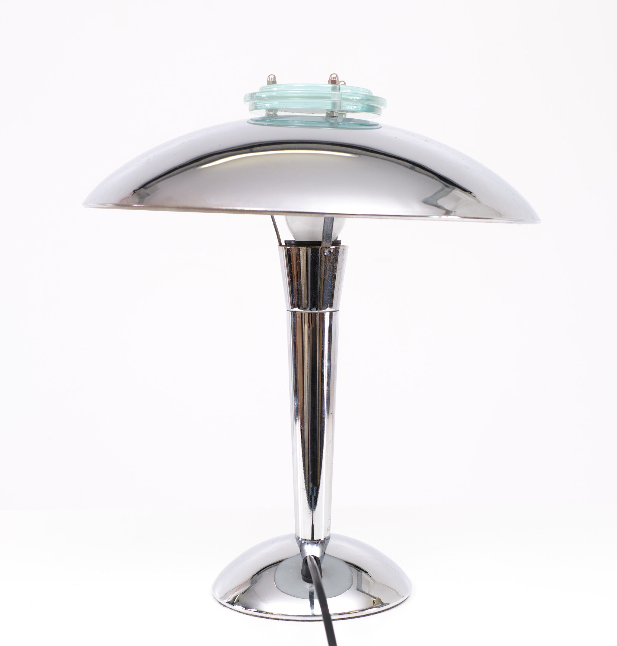 Lampe de table chromée Tokyo Bauhaus des années 1980 Japon