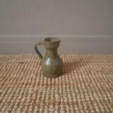 Ceramic pitcher vase with handle handmade pottery artisanal manufacturing Scandinavian country decoration