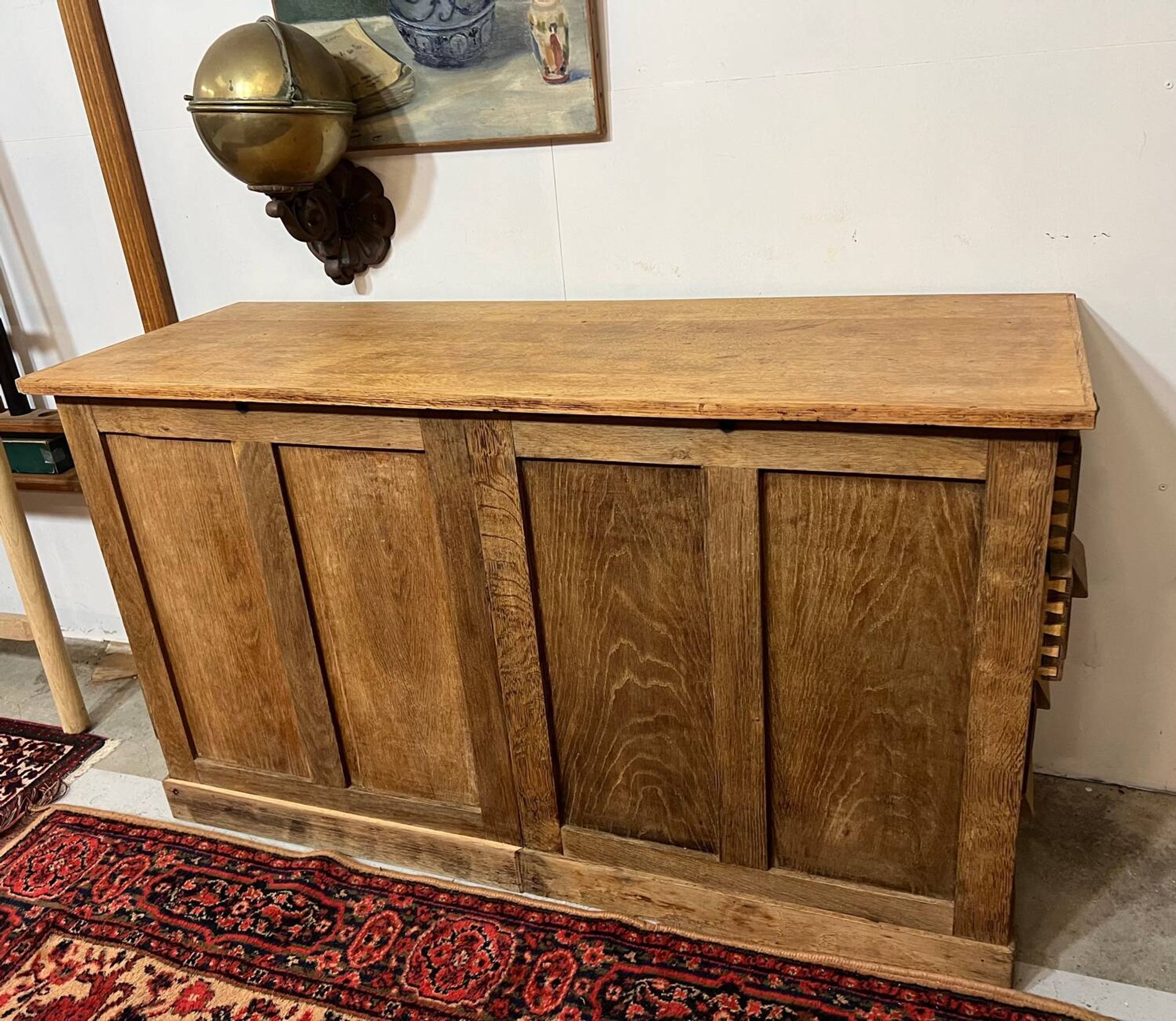 Antique oak drugstore furniture