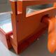 Allibert Paladin A40 orange, meuble mural, penderie, salle de bain space age, miroir vintage, années 70