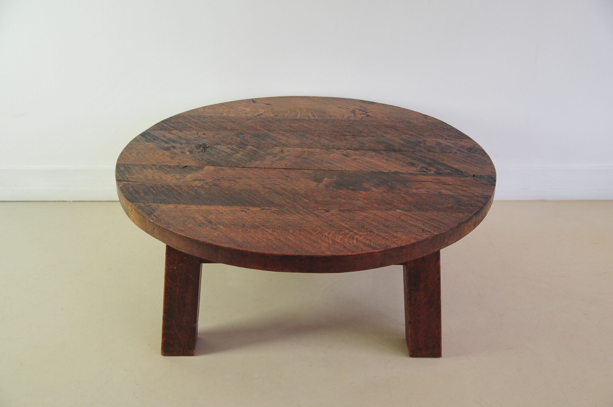 Round brutalist coffee table
