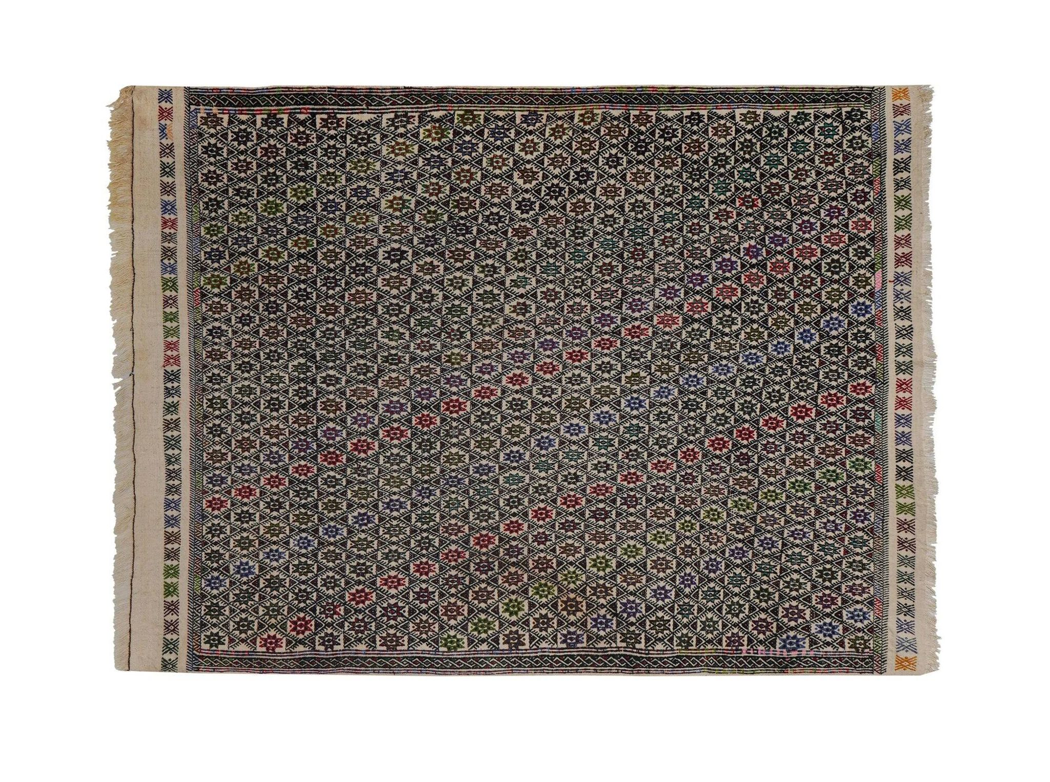 Kilim turc vintage tissé main 147x211 cm