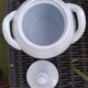 Pastel blue sugar bowl Sarreguemines France