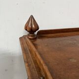 Napoleon III console table with three shelves in mahogany and veneer, 19th century