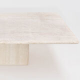 Mid century vintage travertine coffee table