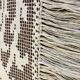 Rectangular-shaped napperon in embroidered mesh, foliage decoration and large fleu