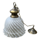 Brass and opaline pendant light, 1980s