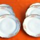 Suite of 6 flat plates Floral decoration Porcelain Winterling Roslau
