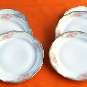 Suite of 6 flat plates Floral decoration Porcelain Winterling Roslau