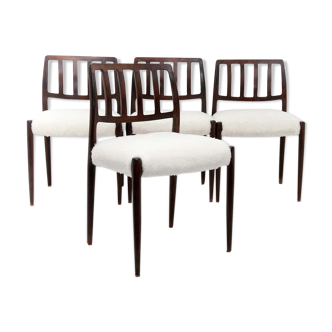 Lot of 4 chairs by Niels Otto Moller, model 83, 1960s