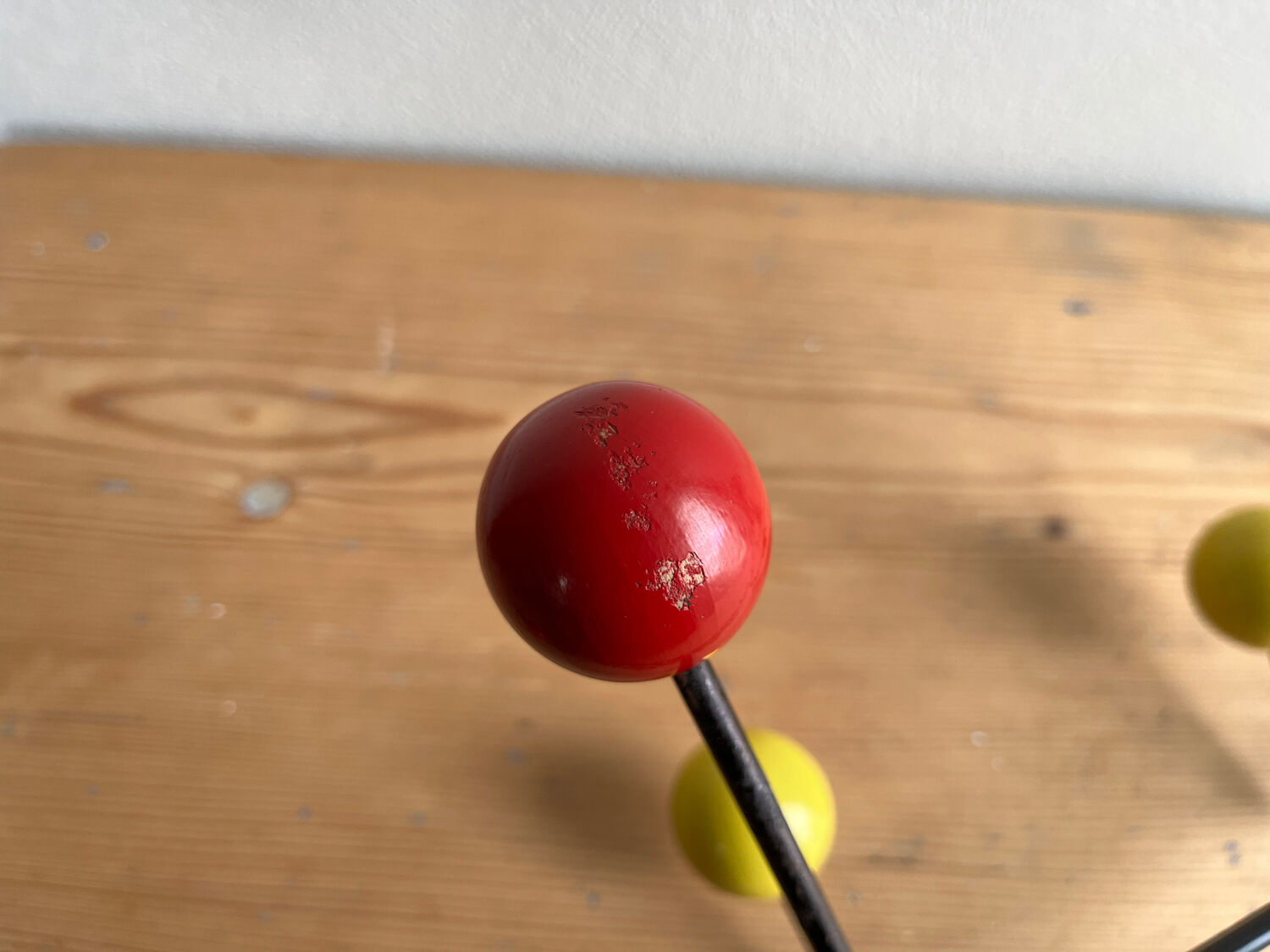 Vintage ball coat rack / hook in colours