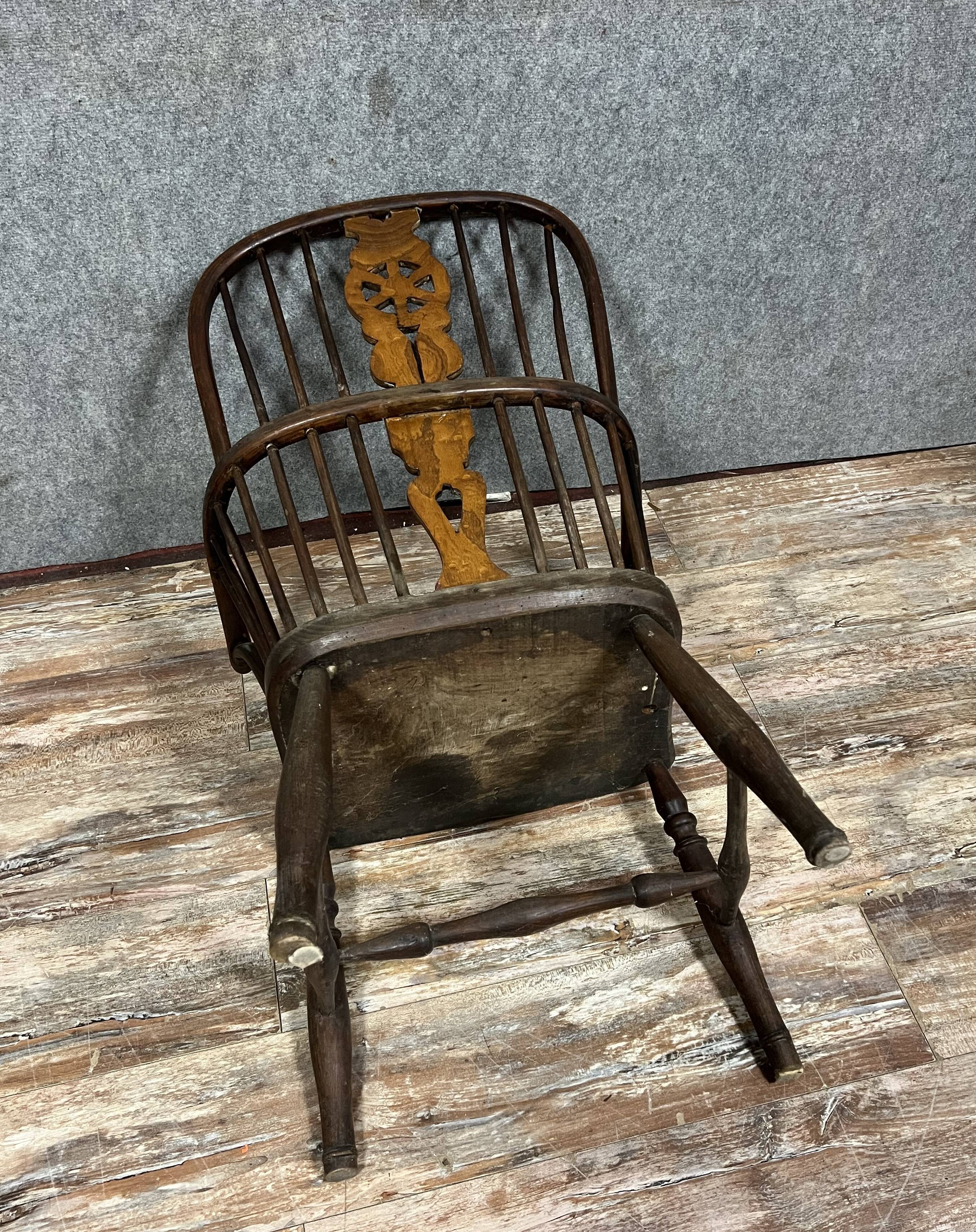 Old Windsor armchair in solid oak