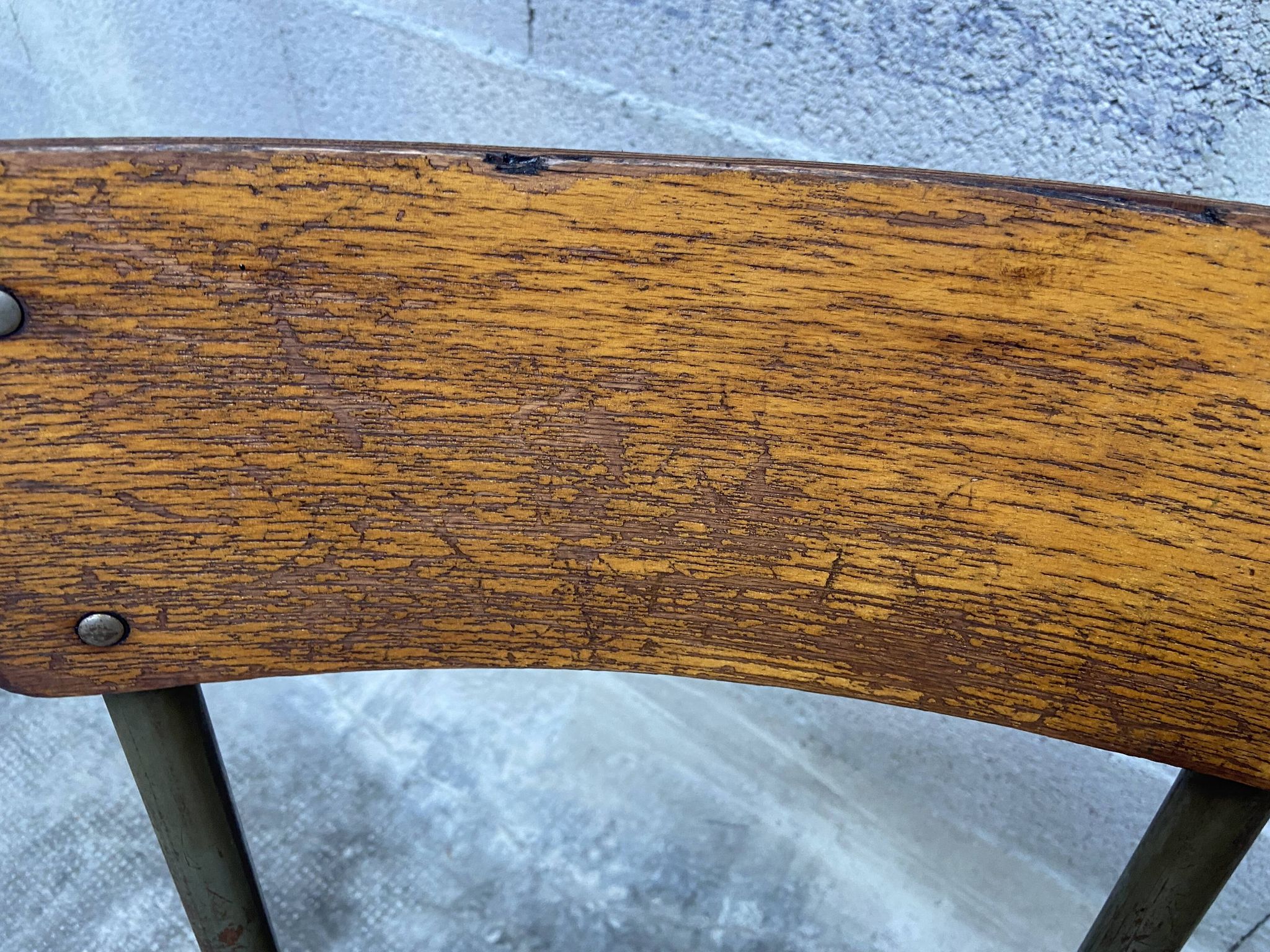 4 vintage school chairs