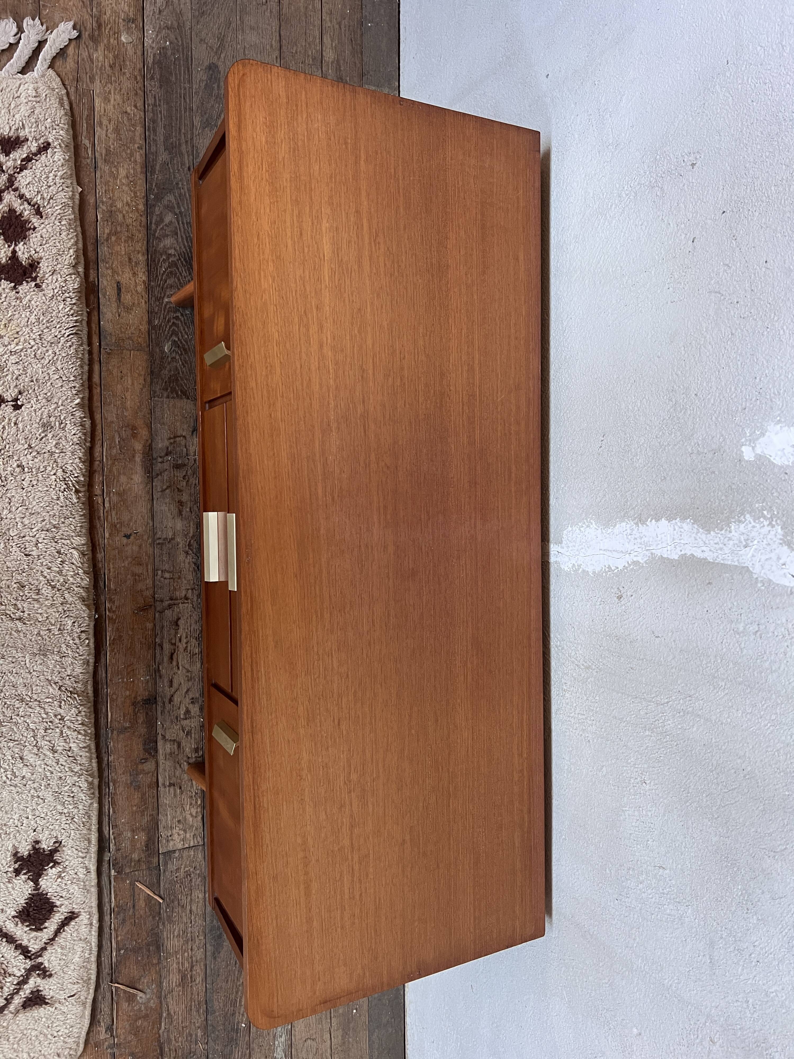 TV cabinet - hifi - vintage sideboard - teak - 50/60 - compass feet