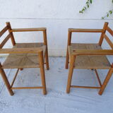 Pair of mulched chairs