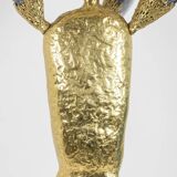 Jacques Duval Brasseur, Large golden brass cactus sculpture. 1992