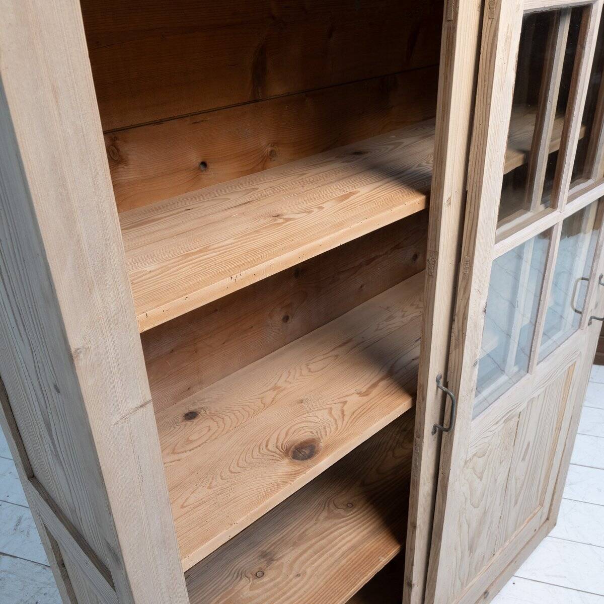 Wooden Display Cabinet with Sliding Doors, 1930