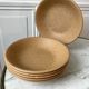Lot de 6 assiettes creuses en grès mat années 70